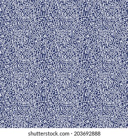 Hand drawn letters seamless pattern. 