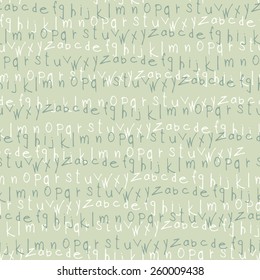 hand drawn letters seamless pattern. vector  background