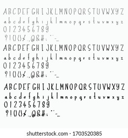 Hand drawn letters vector alphabet set