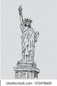 Hand drawn Liberty statue.