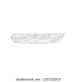 Hand drawn lifeboat illustration design 