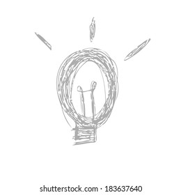 hand drawn light bulb