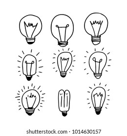Hand drawn light bulb icon