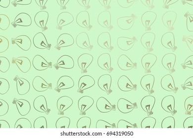 Hand drawn light bulb illustrations background, good for graphic design, flyers, wallpapers or booklets. Cartoon style vector graphic.