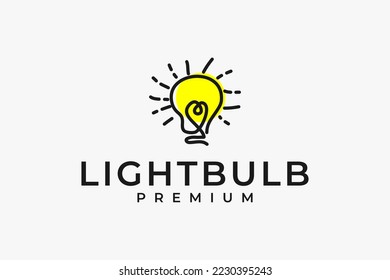 hand drawn light bulb logo