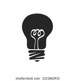 Hand drawn Light bulb vector illustration
