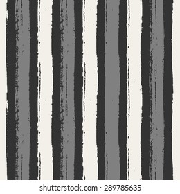 Hand drawn light gray and white stripes seamless pattern. Monochrome vertical brush strokes repeating vector texture.