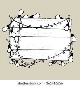 Hand drawn light. Vector illustration.