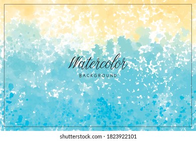 Hand drawn light watercolor sea background