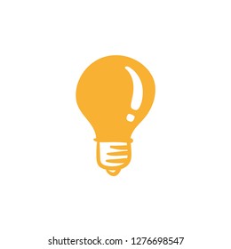 Hand drawn lightbulb, symbol of idea and creativity