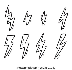 Desenhado à mão Iluminação doodle vetor