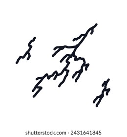 Blitz-Logo-Symbol-Zeichen Doodle Cartoon-Design