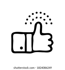 Hand drawn Like icon. Ecommerce Icon style. Eps 10 vector illustration.