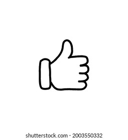 La mano dibujada como un icono. Estilo de esbozo, ilustración vectorial
