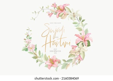 hand drawn lily  bouquet background design