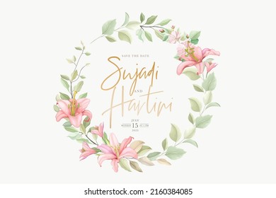 diseño de fondo de lily bouquet dibujado a mano