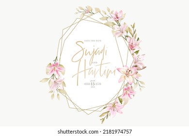 hand drawn lily floral bouquet design