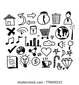 Hand drawn line art Doodle icon