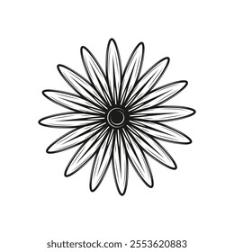 Hand Drawn Line Art Flowers Illustration - 20