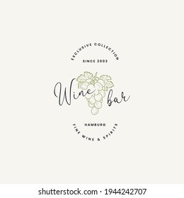 Hand drawn line art Food logo design template. Graphic icon symbol for cafe, restaurant, cooking business. Modern linear label, emblem, badge