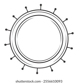 Hand Drawn Line Art Frame - 07