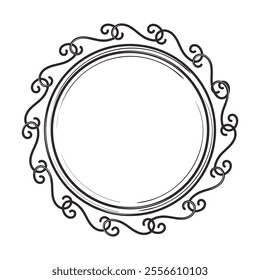 Hand Drawn Line Art Frame - 15