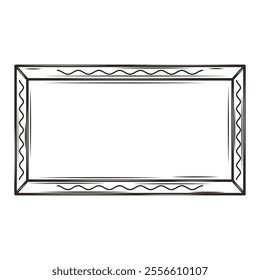 Hand Drawn Line Art Frame - 08