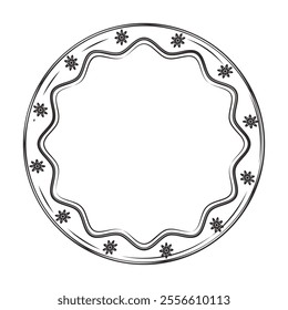 Hand Drawn Line Art Frame - 09