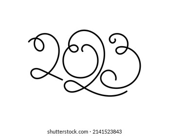 Hand Drawn Line Art Isolated Numbers Stock Vector (Royalty Free ...