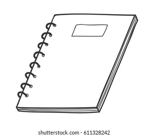 hand drawn line art notebook art illustration