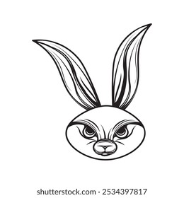 Hand Drawn Line Art Rabbit Illustration - 10