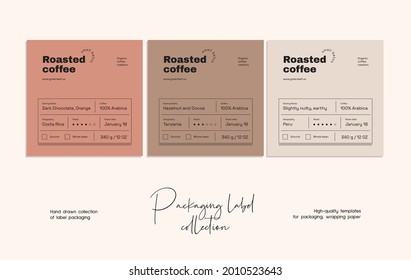 Hand drawn line art vector label design template. Boho style illustration of elegant signs and badges for beauty, natural cosmetics, wellness, creative agency, fashion, wedding.
