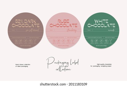 Hand drawn line art vector food label packaging design template. Food illustration of elegant signs and badges for cafe, restaurant.