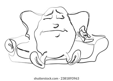 couch potato clipart black and white