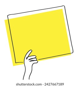 hand drawn line art vector of people holding placards. People power and protest concept. Freedom of Opinions. Raise Your voices and Address your concerns. Human Rights. Causes to fight for.