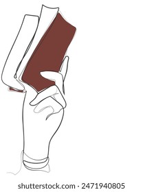 Hand drawn line art vector of Classic literature elements set. Ancient books and love for literature.
