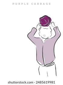 hand drawn line art vector of kids holding fruits and vegetables. Nutrition and healthy diet in kids concept. 