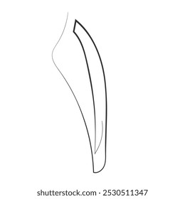 Hand drawn line art vector of Arabic Numerals. Arabic Number One line art.