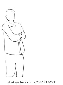 Hand drawn line art vector of Chef. Cooking  business.