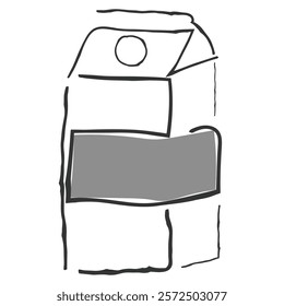 hand drawn line art vector of dairy products.
