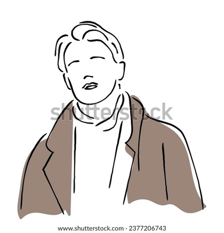 Hand drawn line art vector of 