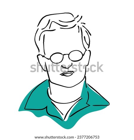 Hand drawn line art vector of 