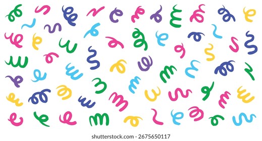 Fondo de Vector de patrón de doodle de pincel de línea dibujado a mano
