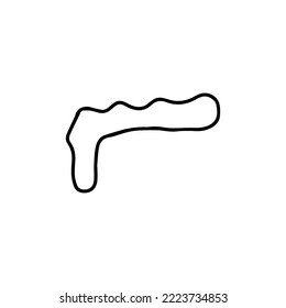 Hand drawn line doodles. element design vector