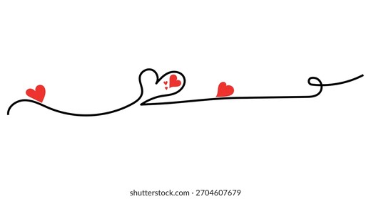 hand drawn line drawing of an abstract love heart