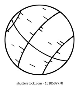 hand drawn line drawing doodle of a basket ball