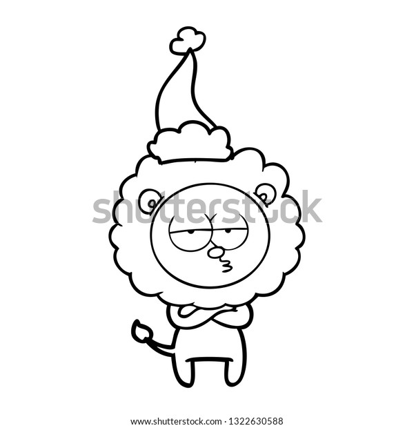 Hand Drawn Line Drawing Tired Lion Stock Vector Royalty Free 1322630588 (step 3) draw c shaped ears and curved lines for the neck. shutterstock