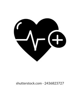 Hand drawn line and flat style icon of healthcare
