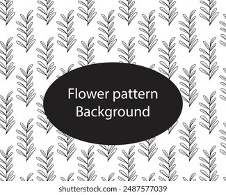 hand drawn line floral pattern background