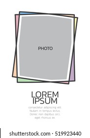 Hand drawn line frame or border for photo.